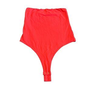 Inlyric Bright Red Strapless Bodysuit Stretch Comfort Layering Size Medium Women